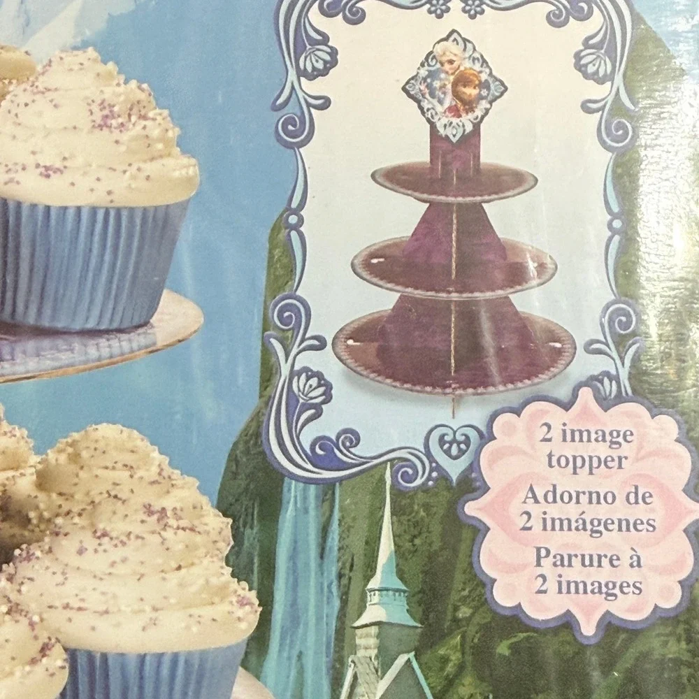 Wilton Disney Frozen Cupcake Stand Kids Purple New 3-Tier Tower 1512-4500